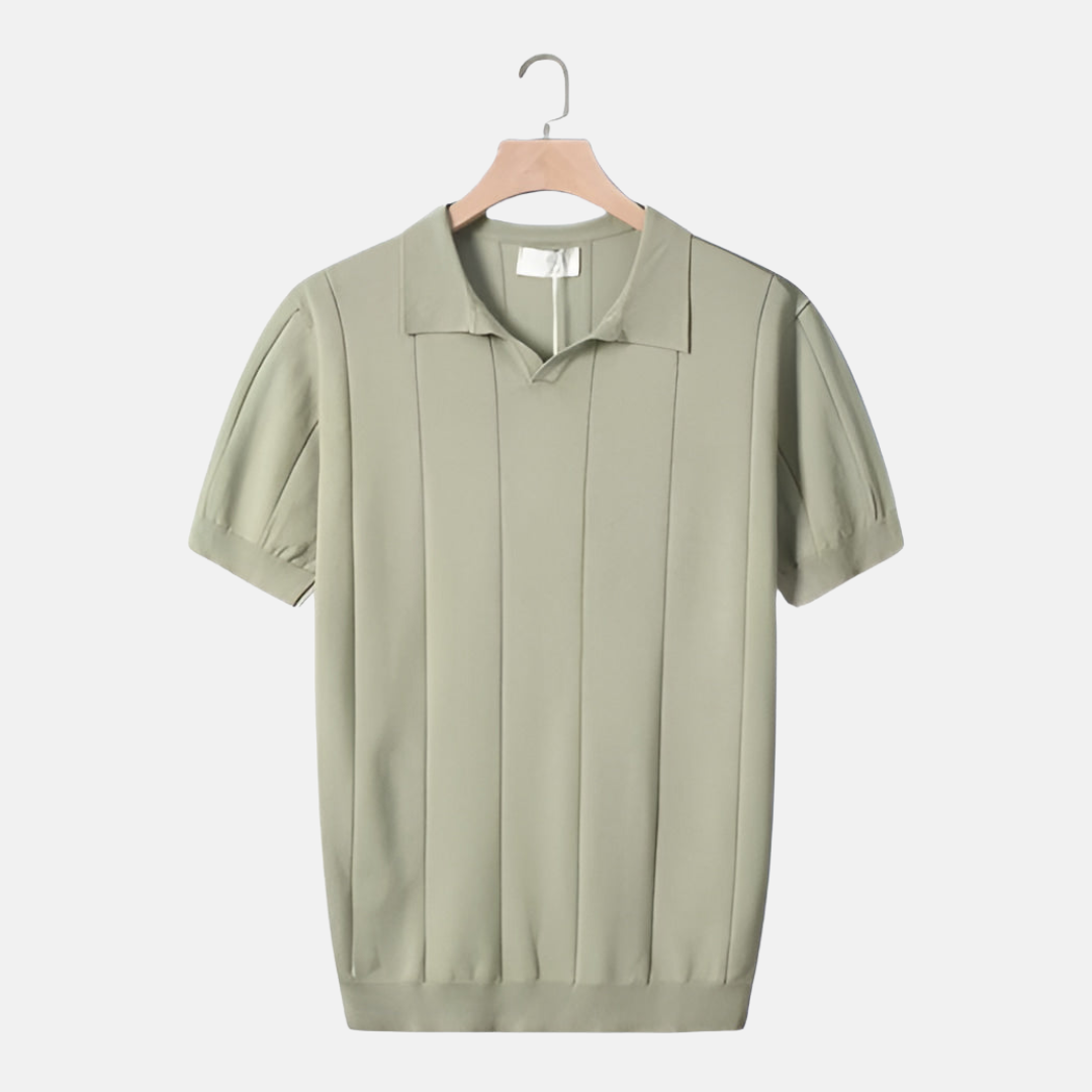 Herrens Kortärmad Polo V-ringad 7