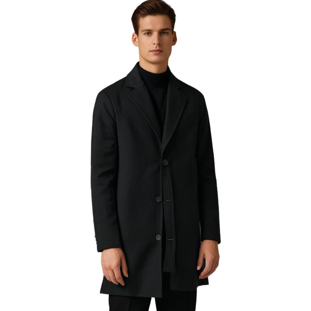 Herrens Lång Winterjacka Stilig Design 4