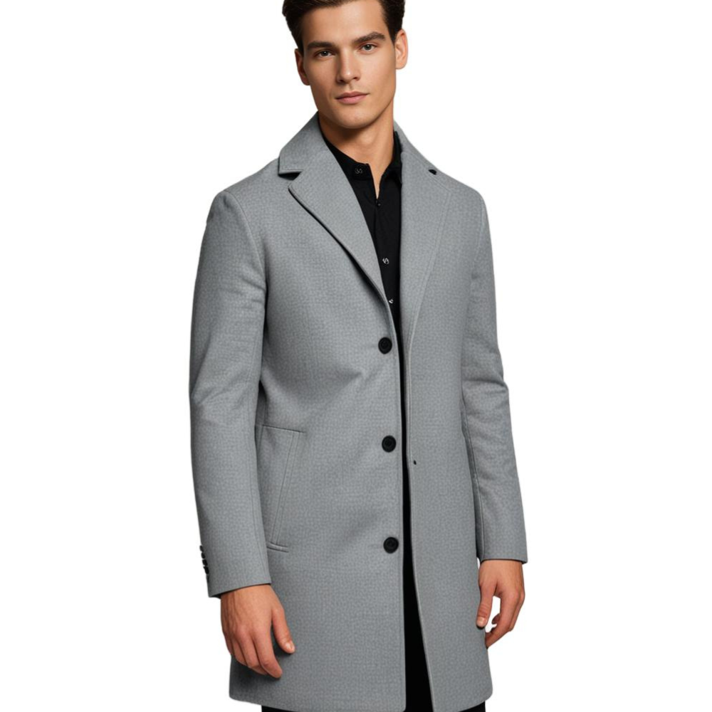 Herrens Lång Winterjacka Stilig Design 6
