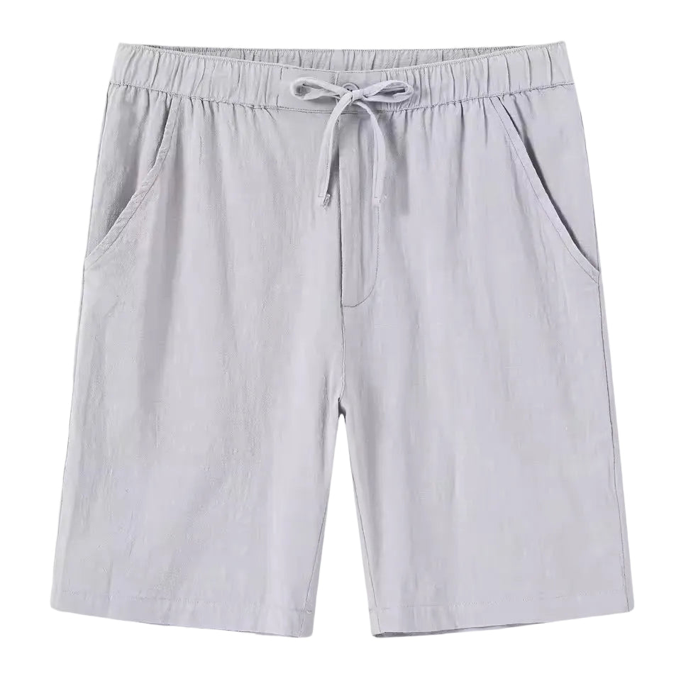 Herrens Linne Shorts Med Avslappnad Stil 0