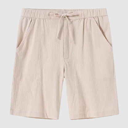Herrens Linne Shorts Med Avslappnad Stil 2