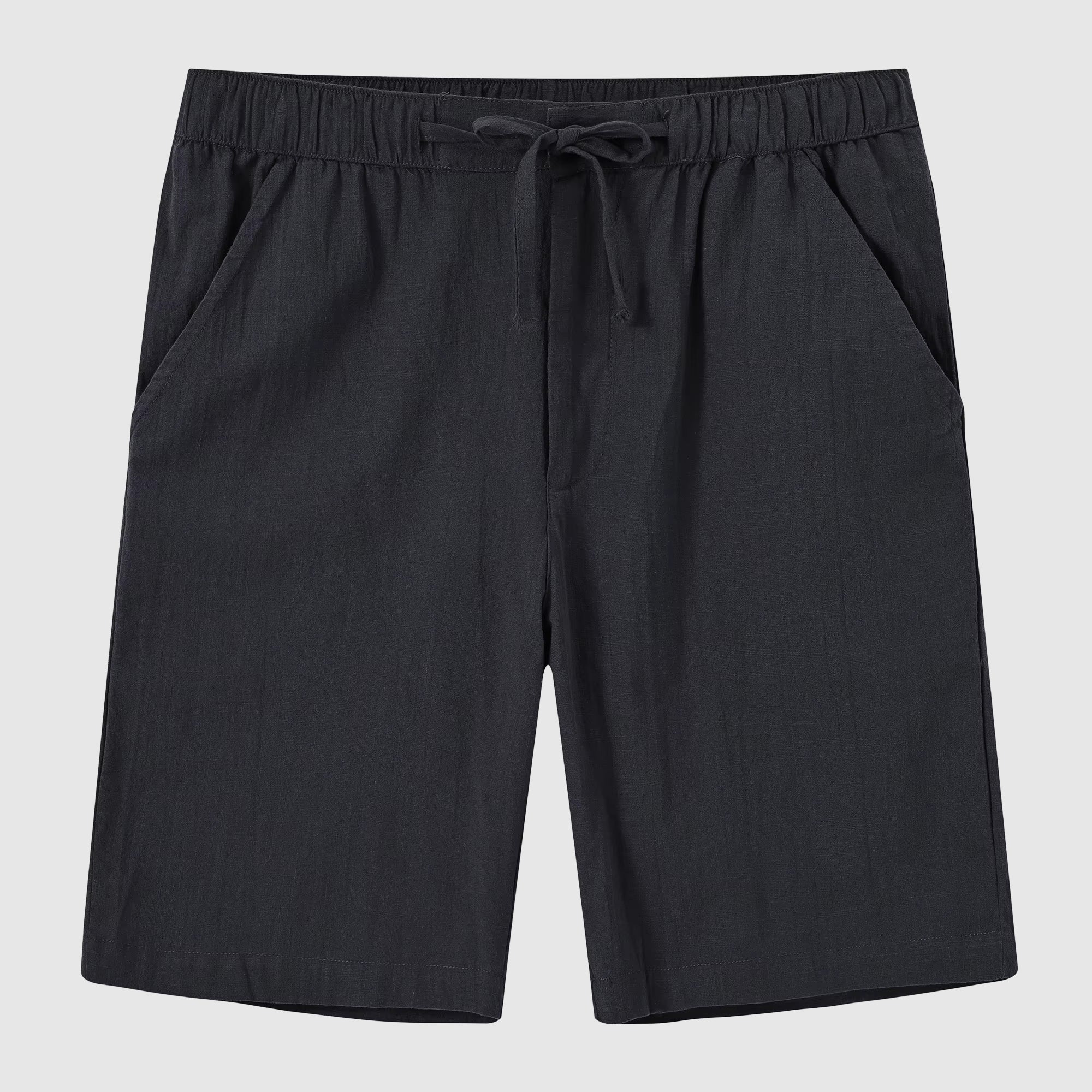 Herrens Linne Shorts Med Avslappnad Stil 3
