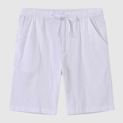 Herrens Linne Shorts Med Avslappnad Stil 4