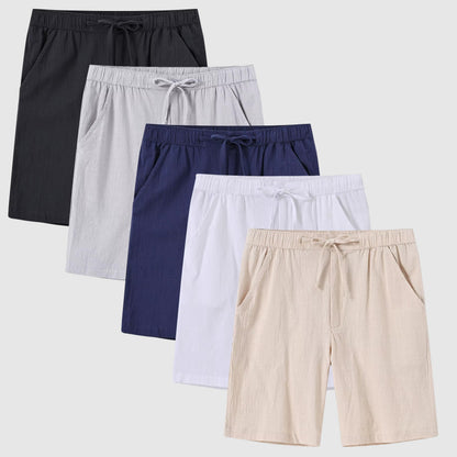 Herrens Linne Shorts Med Avslappnad Stil 8