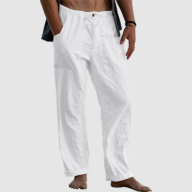 Herrens Linnebyxor Casual Stil 0