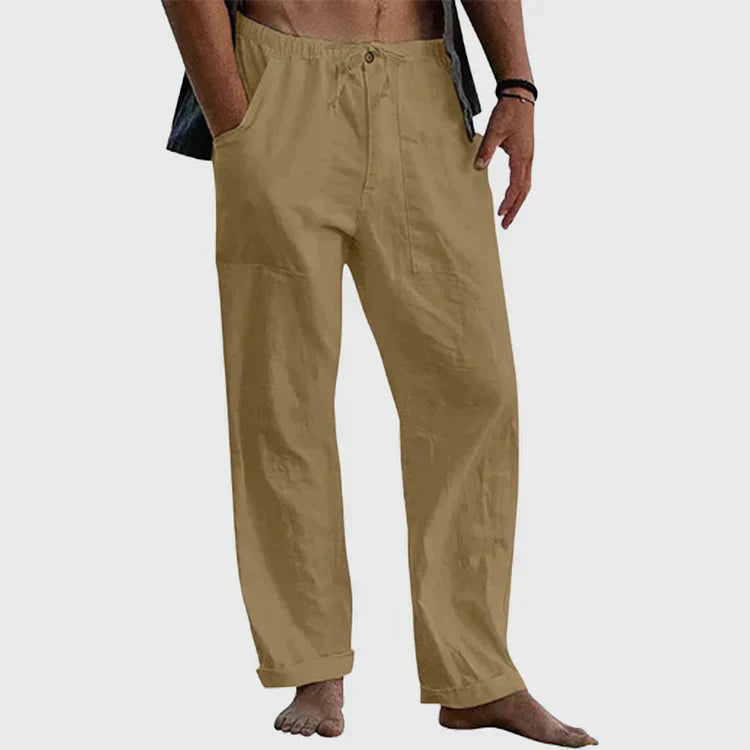 Herrens Linnebyxor Casual Stil 11