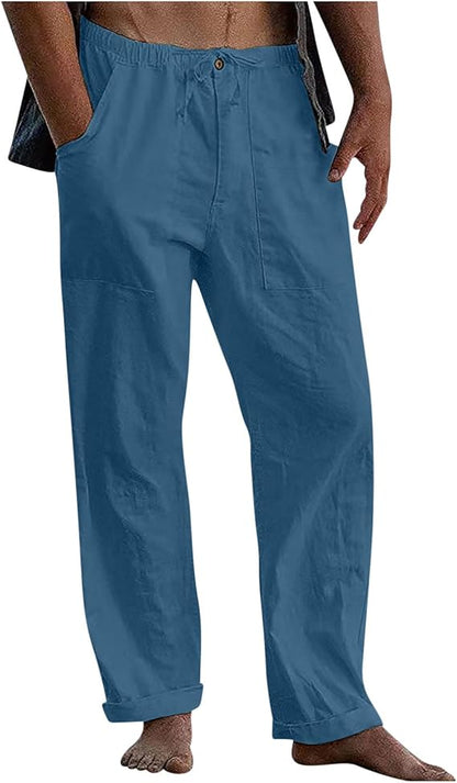 Herrens Linnebyxor Casual Stil 9