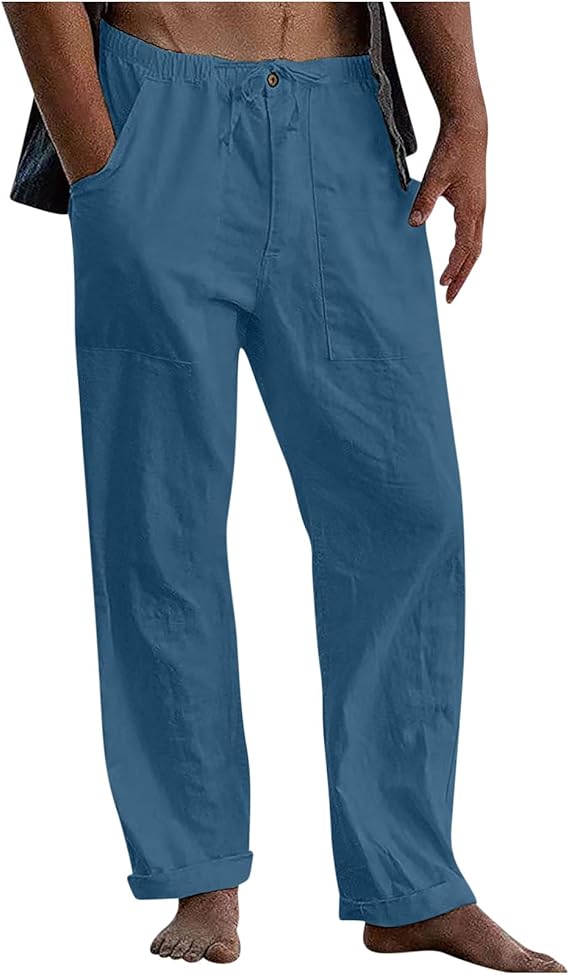 Herrens Linnebyxor Casual Stil 9