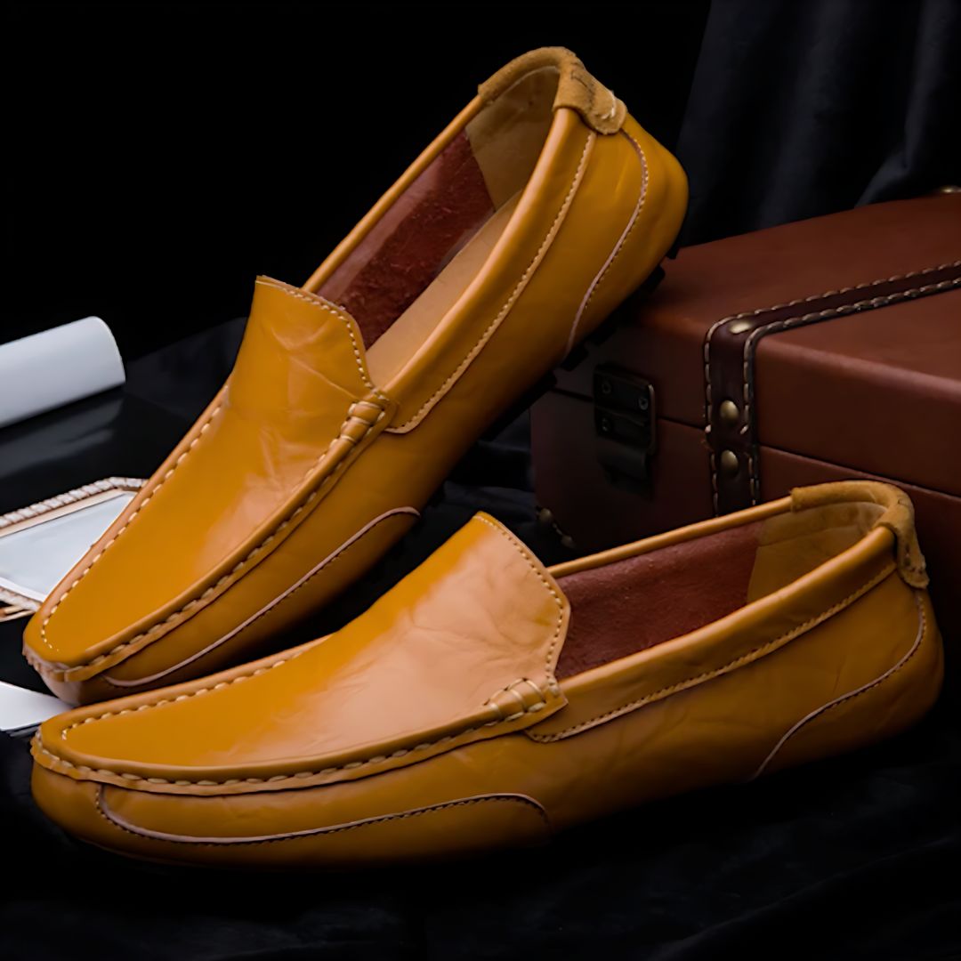 Herrens Loafers Läder Elegant Komfort 1