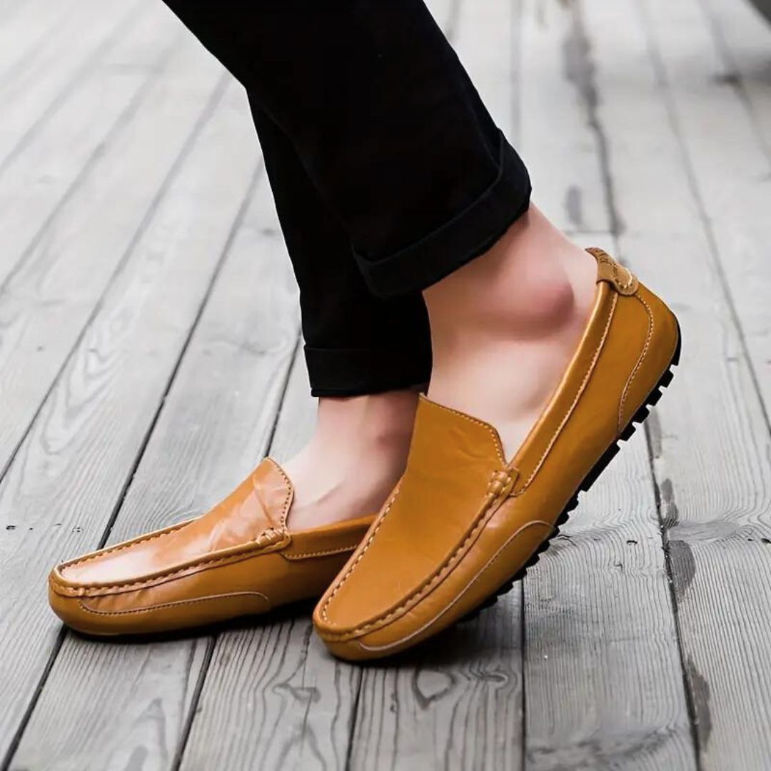 Herrens Loafers Läder Elegant Komfort 4