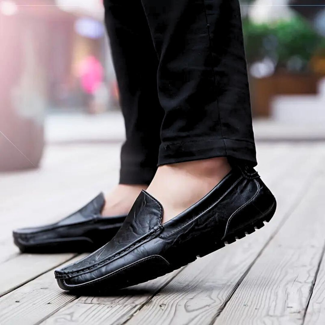 Herrens Loafers Läder Elegant Komfort 5