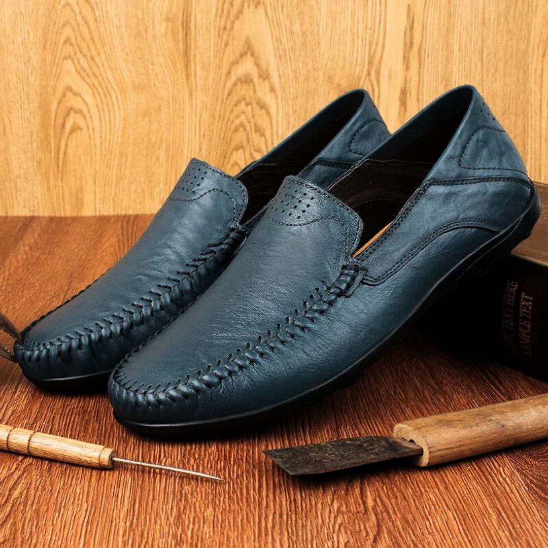 Herrens Loafers Lätta Läder 4