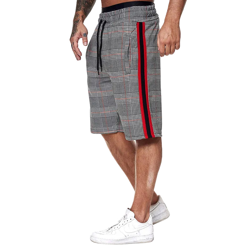 Herrens Pläd Shorts med Rutigt Mönster 0