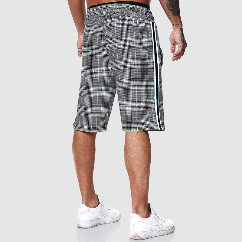 Herrens Pläd Shorts med Rutigt Mönster 4