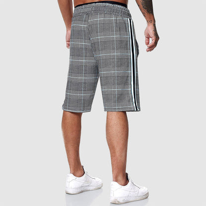 Herrens Pläd Shorts med Rutigt Mönster 4