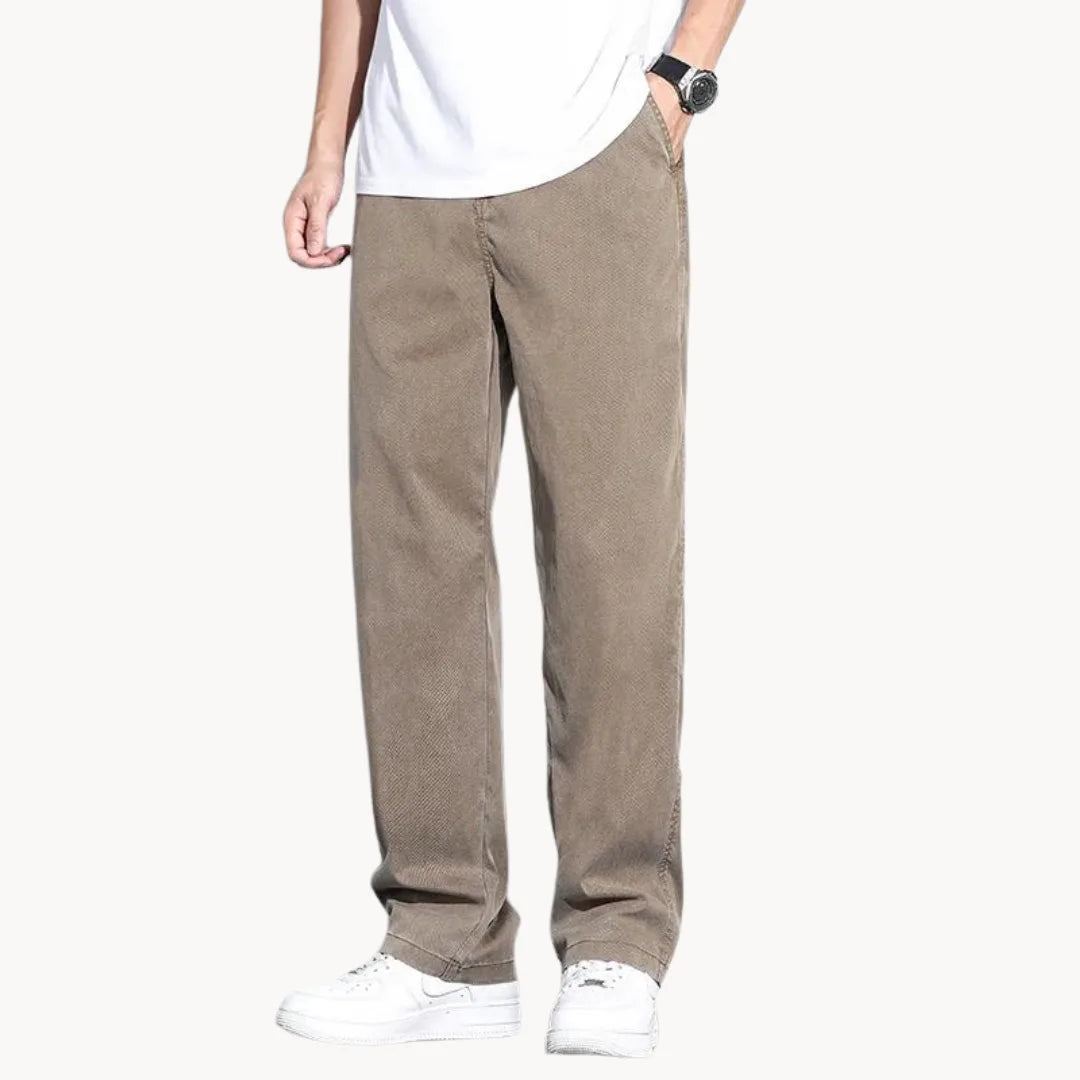 Herrens Raka Jeans med Breda Ben 5