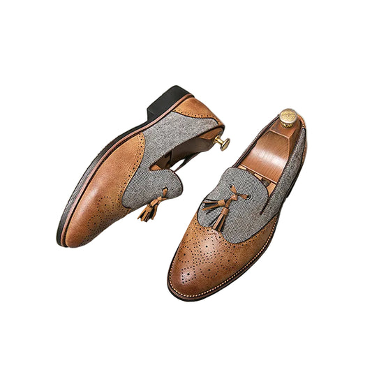 Herrens Retro Loafers Stiliga 0