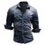 Herrens Retro Skjorta Denim Button-Down 5