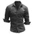 Herrens Retro Skjorta Denim Button-Down 8
