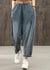 Herrens Retro Tvättade Denimbyxor med Ljus Dekoration 1