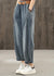 Herrens Retro Tvättade Denimbyxor med Ljus Dekoration 2