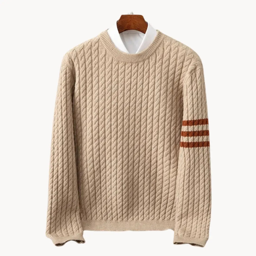 Herrens Stickad Tröja Crewneck 10