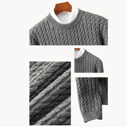 Herrens Stickad Tröja Crewneck 8