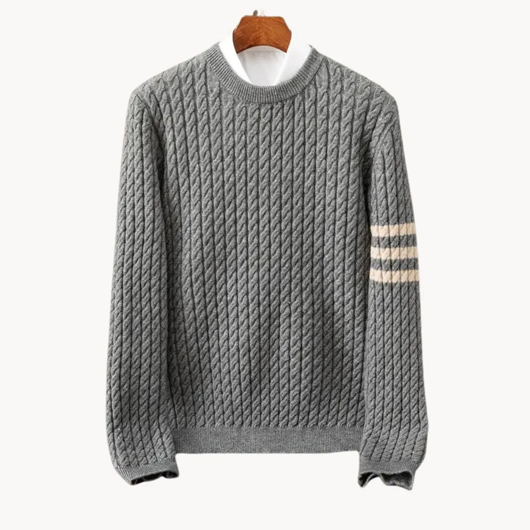 Herrens Stickad Tröja Crewneck 9