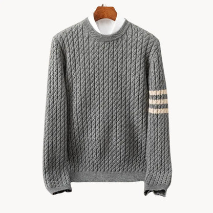 Herrens Stickad Tröja Crewneck 9