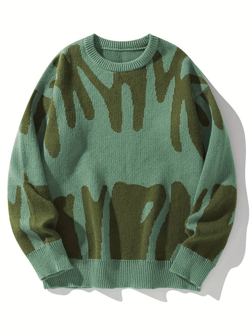 Herrens Stickad Tröja Med Avslappnad Stil 10