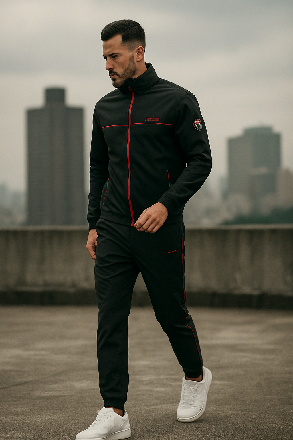 Herrens Träningspak Sportig Design Tweed Mjuk Blandning 2