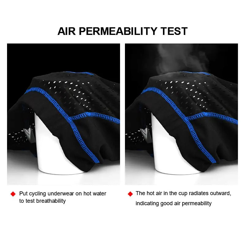 Herrens Vadderade Cykelbyxor Med 5D Polstring Och Andningsbart Material 2