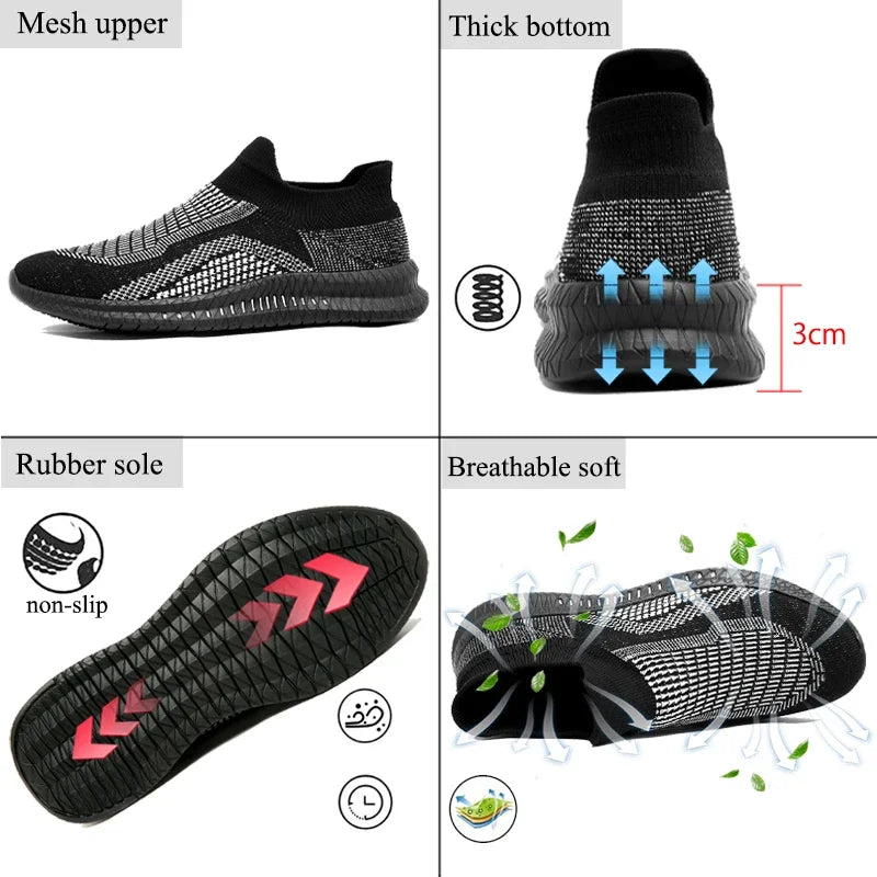 Herrens Vandringsskor Lätta Andningsbara Slip-on 2