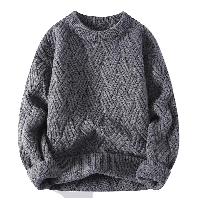 Herrens Vintage Genser med Rund Hals 0