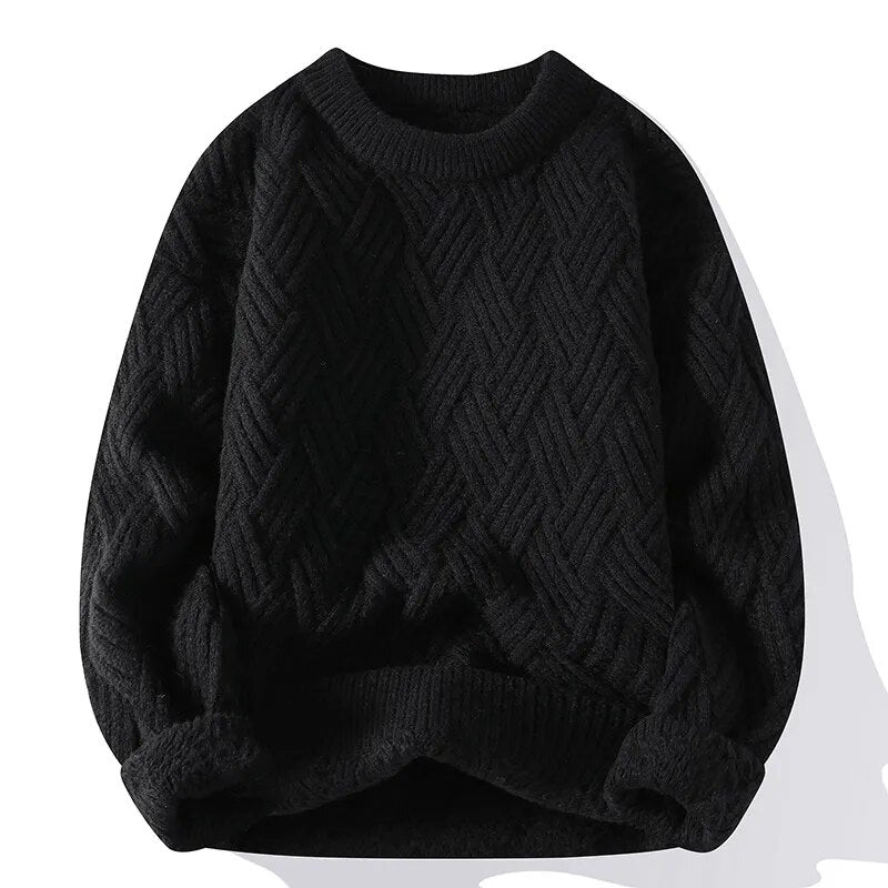 Herrens Vintage Genser med Rund Hals 1