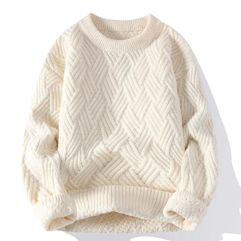Herrens Vintage Genser med Rund Hals 2