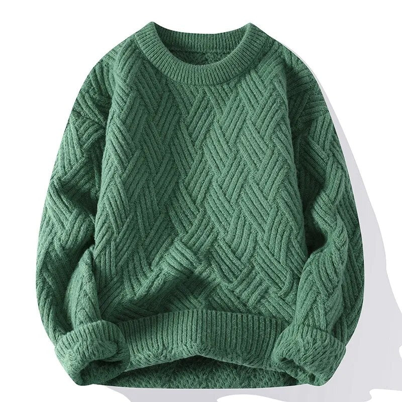 Herrens Vintage Genser med Rund Hals 5