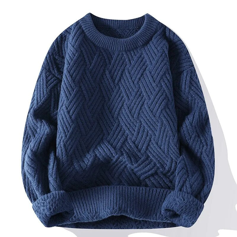 Herrens Vintage Genser med Rund Hals 6