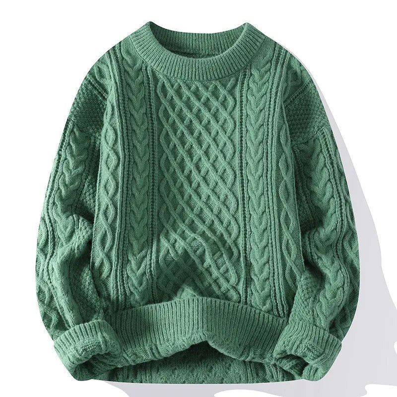 Herrens Vintage Genser med Rund Hals 7