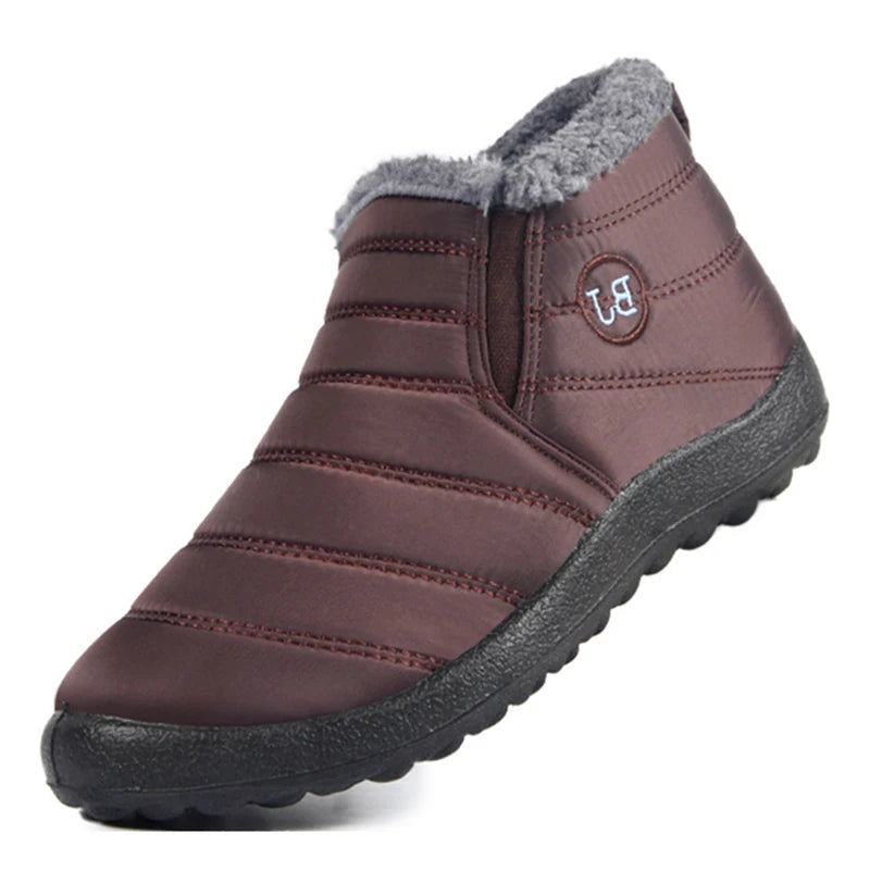 Herrens Vinter Skor Slip-ons med Fleecefoder och Vattenavvisande Yttertyg 2