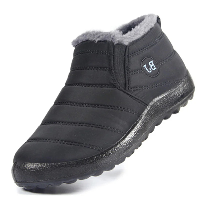 Herrens Vinter Skor Slip-ons med Fleecefoder och Vattenavvisande Yttertyg 4