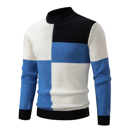 Herrens Vintertröja Blockfärgad Modern 1