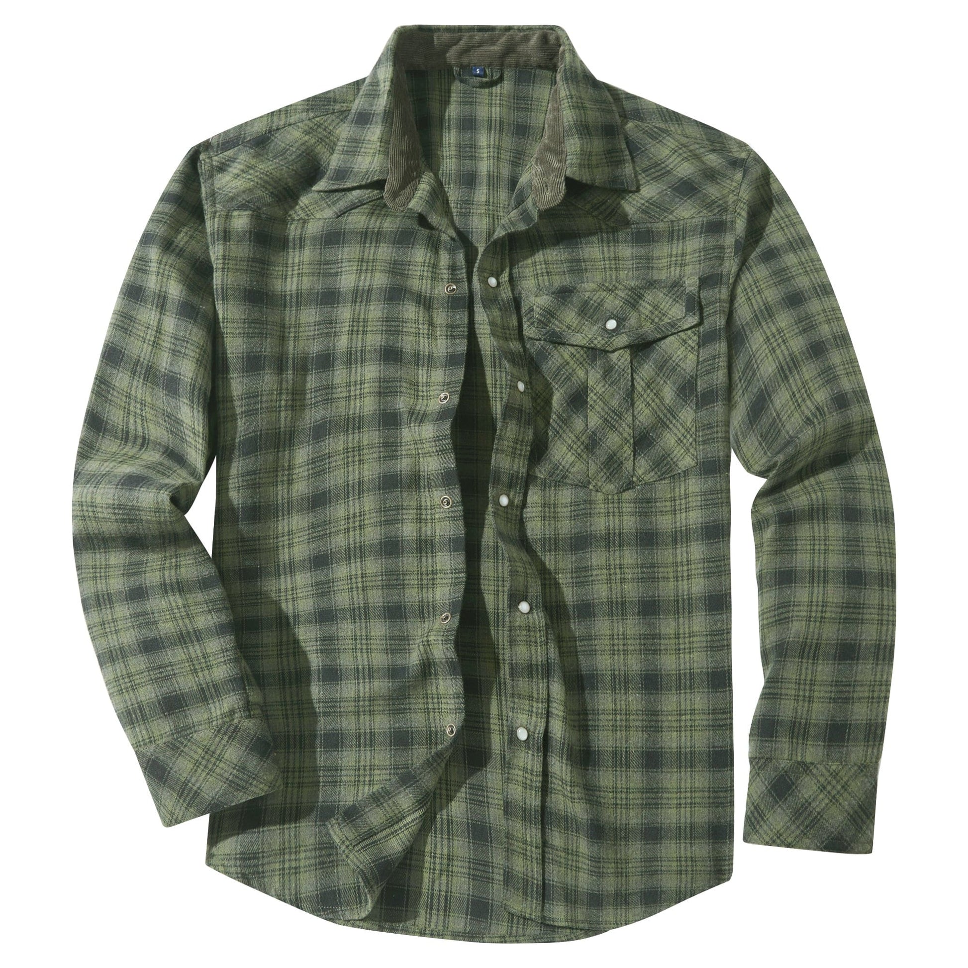 Herrflanellskjorta med klassisk design 7