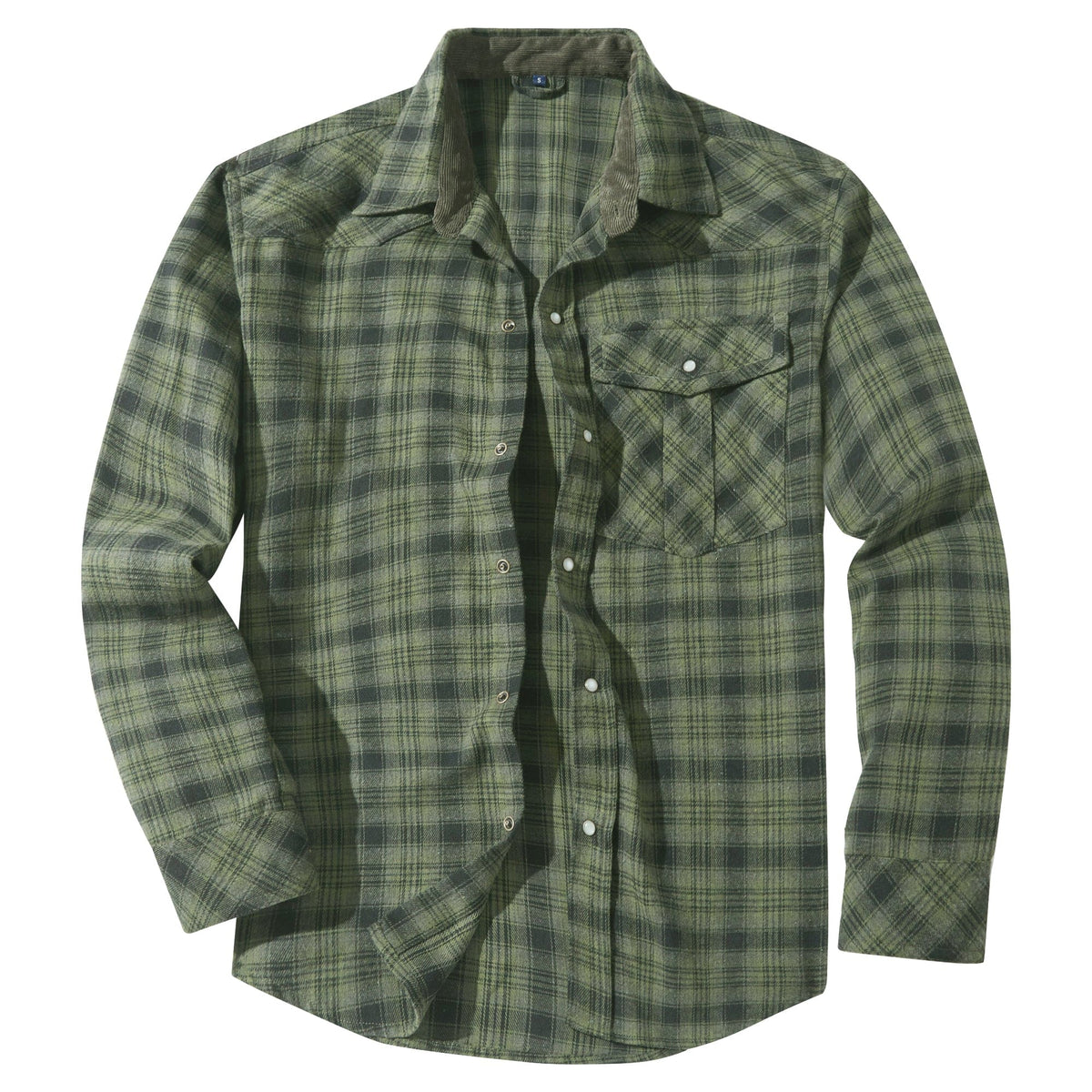 Herrflanellskjorta med klassisk design 7