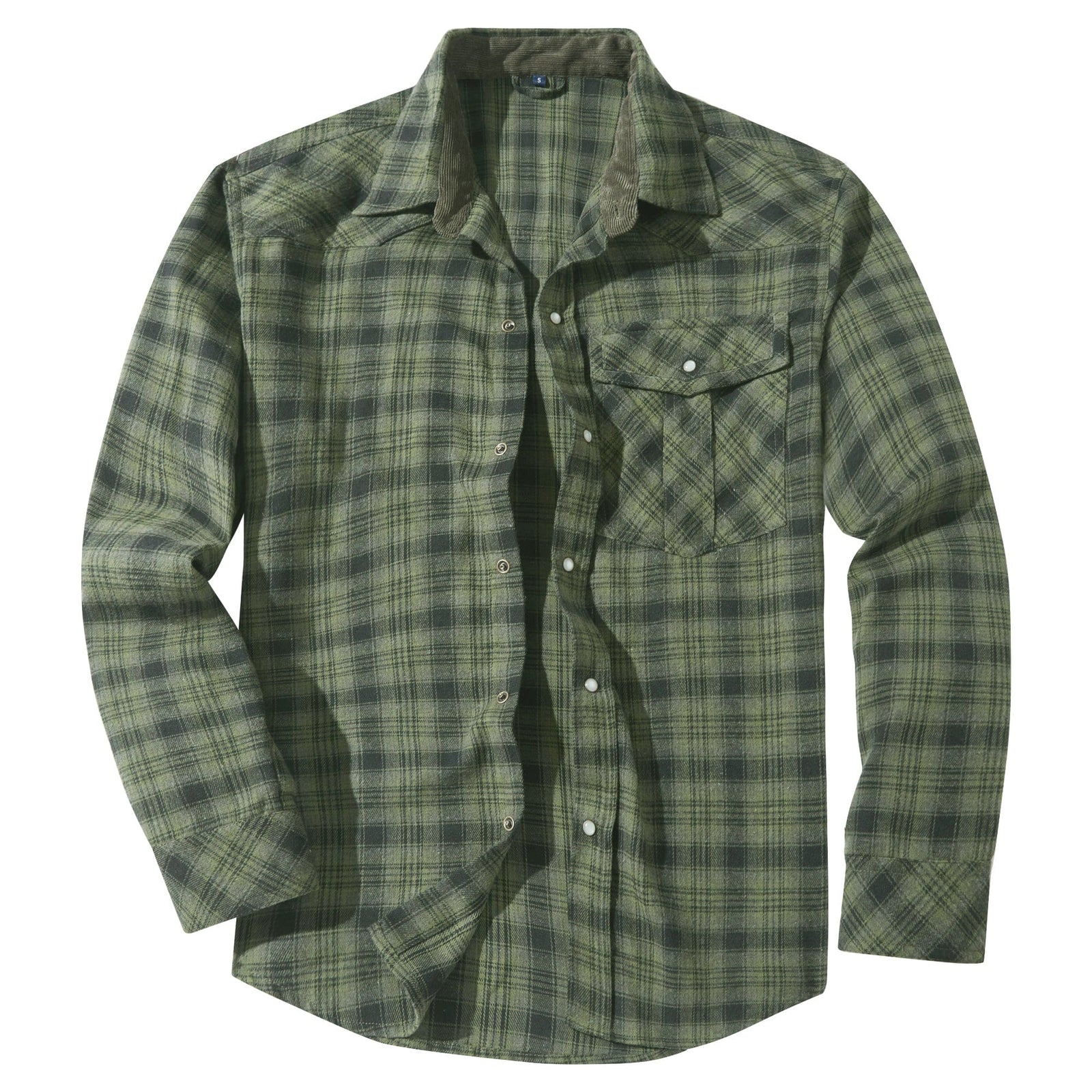 Herrflanellskjorta med klassisk design 7