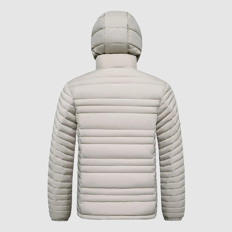 Herrjacka Quiltad med Avtagbar Huva 5