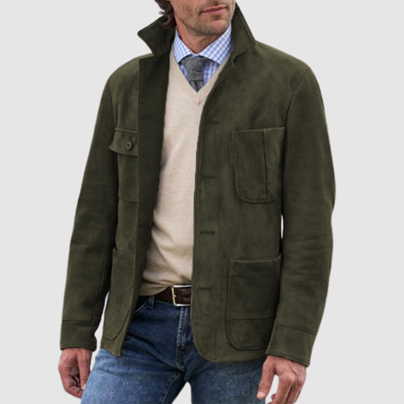 Herrjacka Retro Casual med Revers och Fickor 2