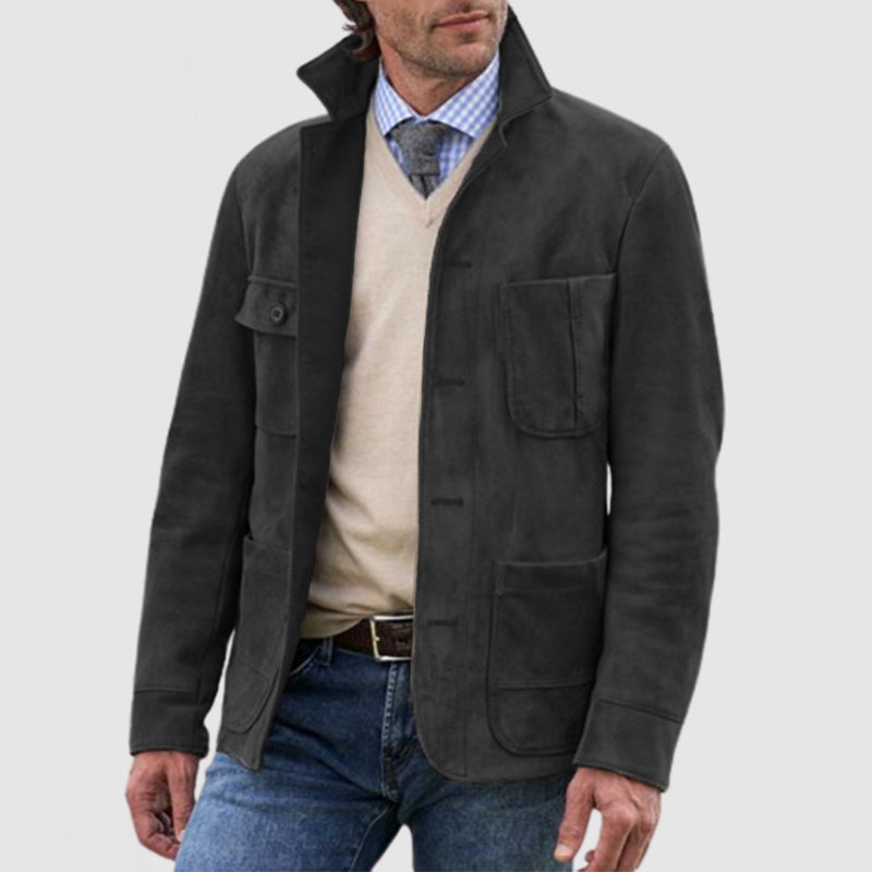 Herrjacka Retro Casual med Revers och Fickor 4
