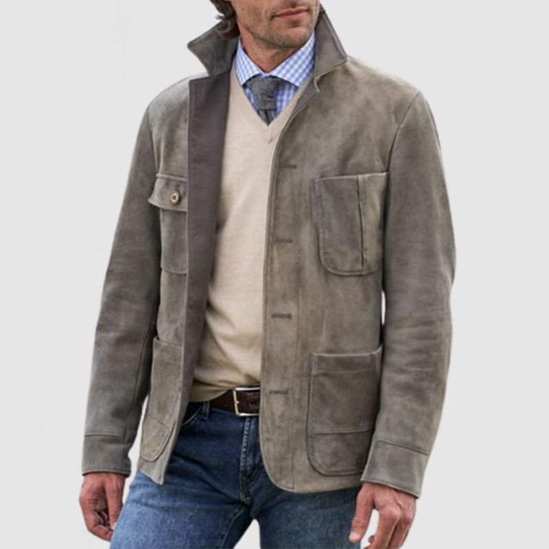 Herrjacka Retro Casual med Revers och Fickor 6