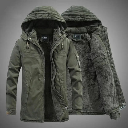 Herrjacka Vinter Minimalistisk Design med Värmande Foder och Praktiska Fickor 2